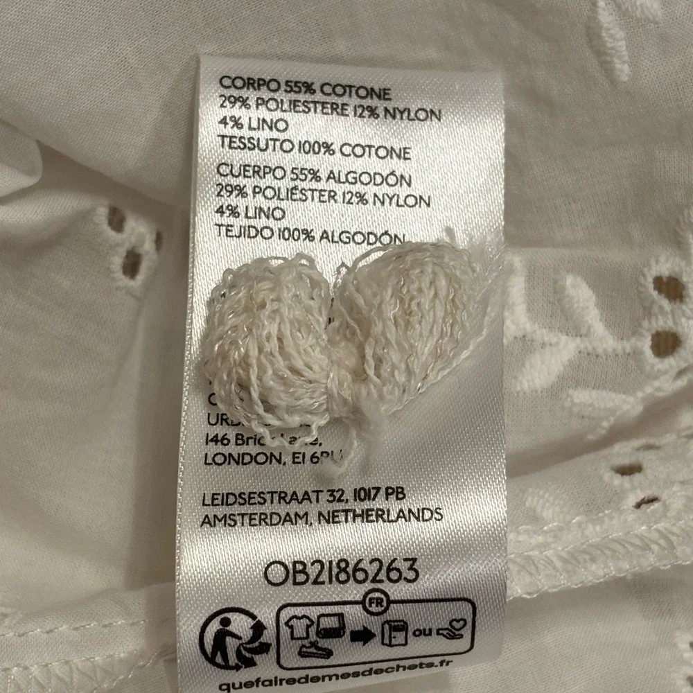 Anthropologie Half Zip Sweater Vest Eyelet Blouse Size S Like New
